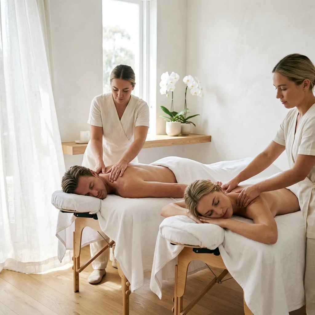 Side-by-side couples massage at Miracle Hands Massage & Spa in Centreville, VA